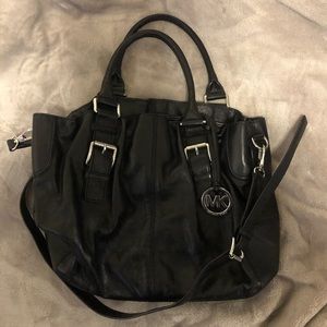 Michael Kors Black Leather Satchel